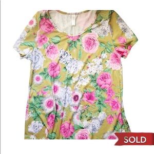 Lularoe Floral Printed Shirt